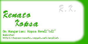 renato kopsa business card